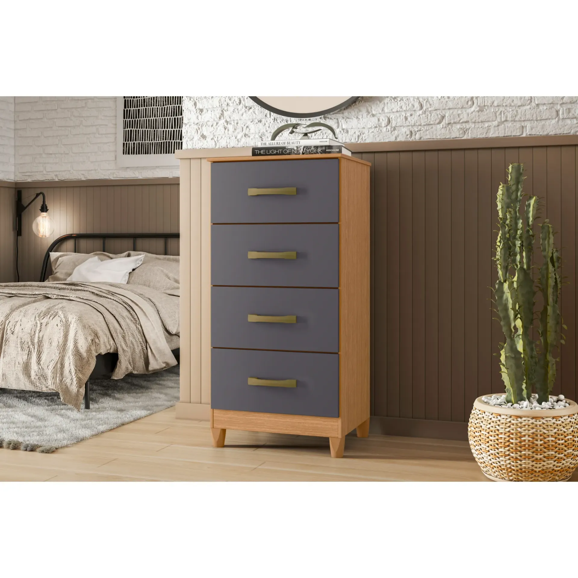 Comoda mobi 4 Cajones Negro