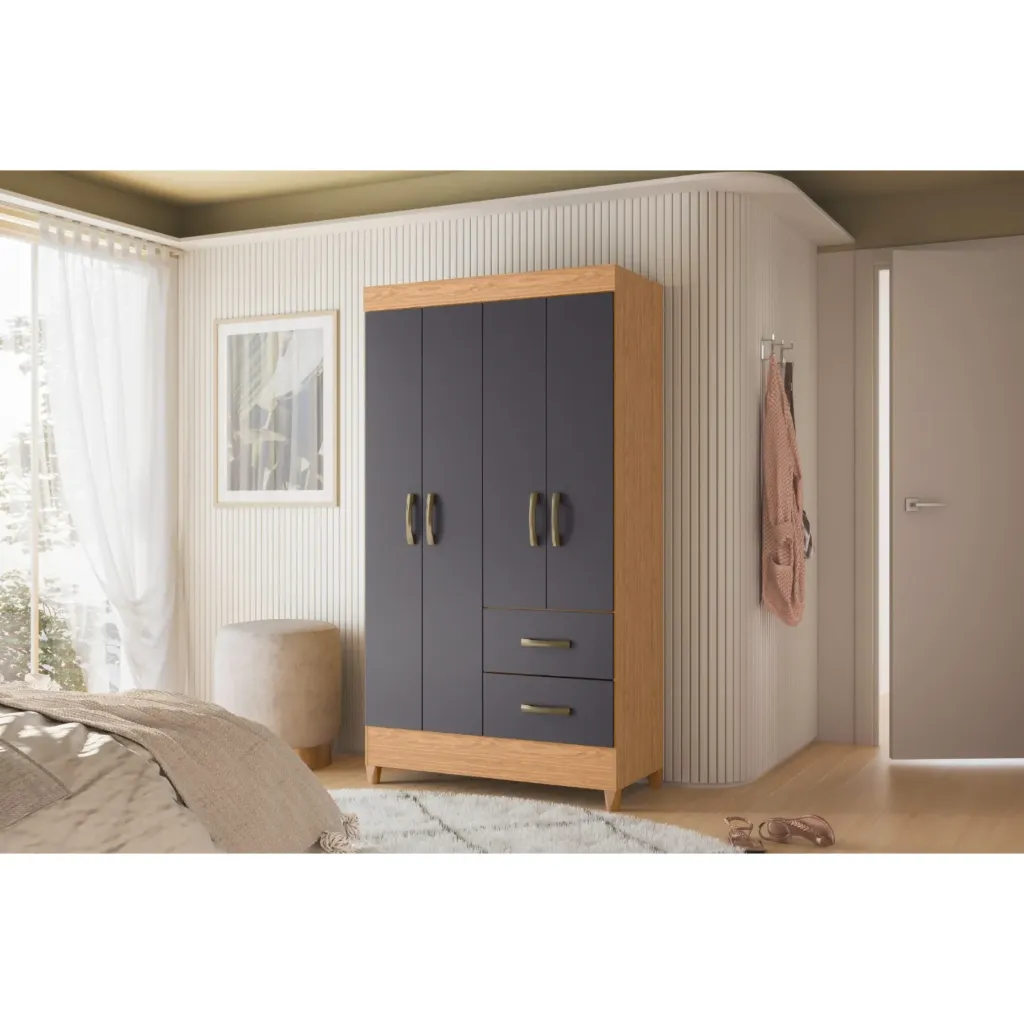 [100402] CLOSET MOBI 4 PUERTAS TITANIUM