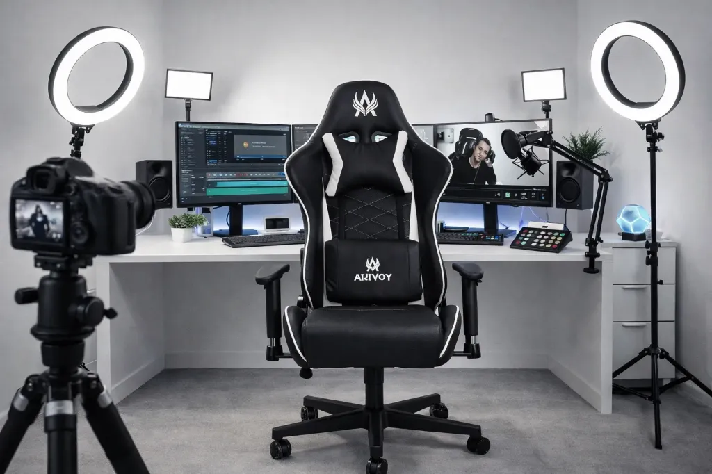 Silla Gamer Nova Blanco y Negro