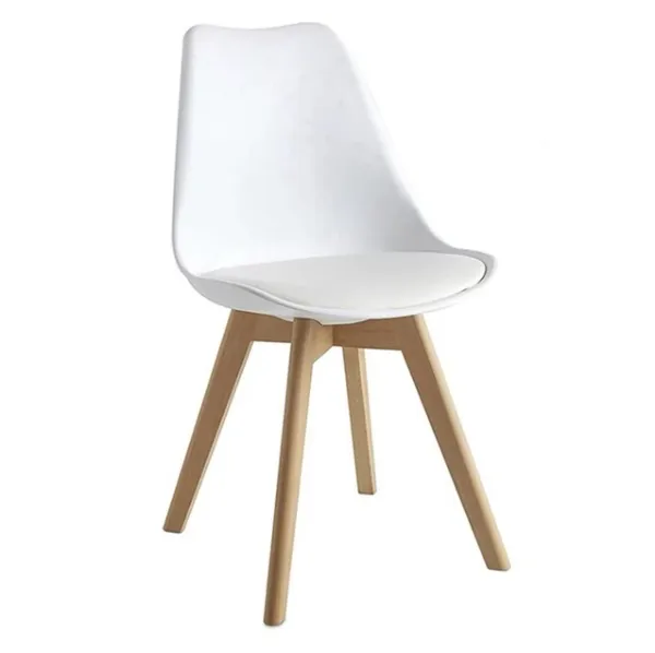 [100669] Silla de Comedor Tulip con Cojin Blanco 
